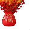 Bag Shape Dried Flower Vase Pot Desktop Bouquet Red Berries Planter Bonsai Ornament for Housewarming