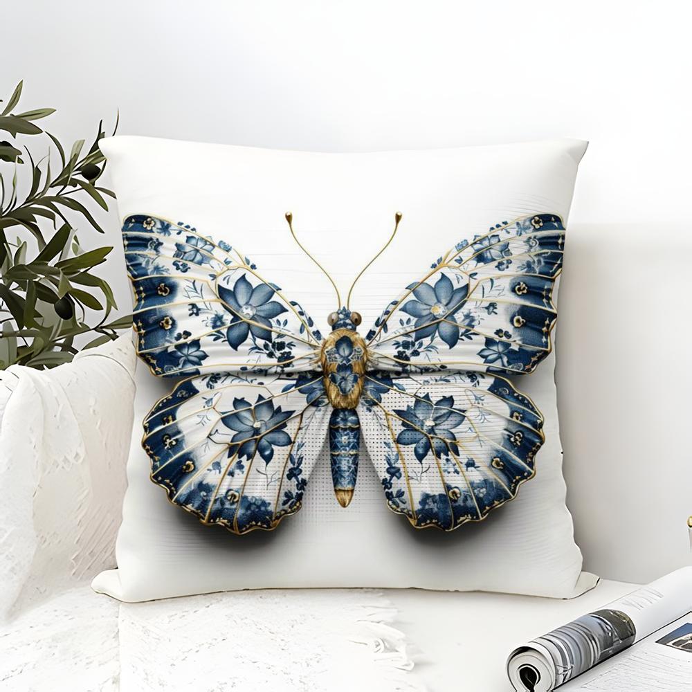 Naturally Beautiful and Elegant Butterflies Pillow Case Linen Pillow Case Sofa Home Decor Cushion Cover Cushion Cove