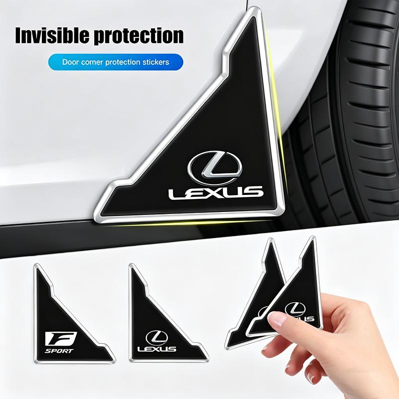 EZQZ3 2/4Pcs Car Door Corner Cover Sticker Anti Scratch Protection Decals For Lexus RX 300 IS 250 300 GX 400 460 UX 200 NX LX GS ES SC