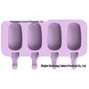 Silicone 3-Cavity Popsicle & Ice Cube Tray with Lid