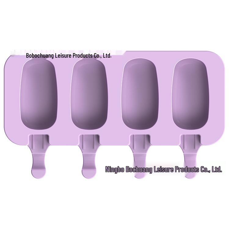 Silicone 3-Cavity Popsicle & Ice Cube Tray with Lid