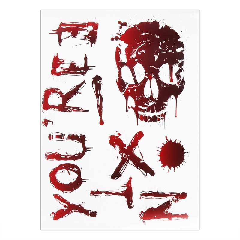

Halloween Decorations Terror Bloody Handprint Footprint Window Stickers Halloween party Wall Decal Stickers Floor Clings props