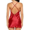 Stilvolles Nachtwäsche-Kleid mit Sling-Rücken und Kreuz für Damen, sexy, schlankes Robe-Kleid für Dating