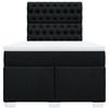 Vidaxl Continental Bed With Mattress, Black, Fabric, 120X200 Cm