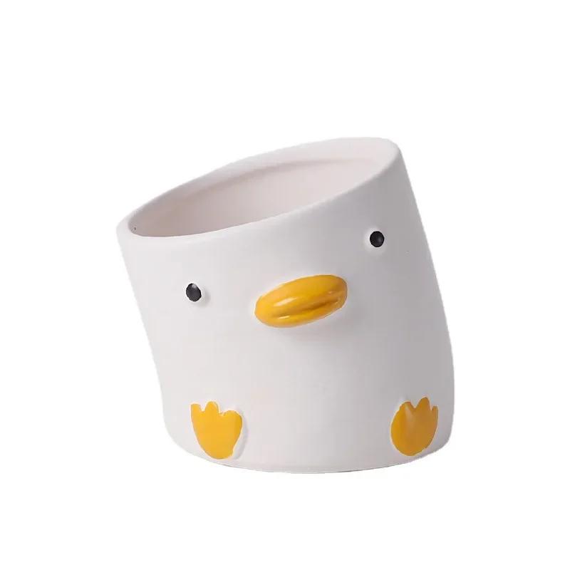 Creative Cartoon Animals Succulent Plants Small Flower Pots Cute Desktop Personalized Home Decor Famous and Artistic Ornaments