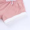 Casual Solid Color Baby Grils Clohting Set Summer Cotton Short Sleeve Tops+ Shorts O-neck Toddler Clothes Sets
