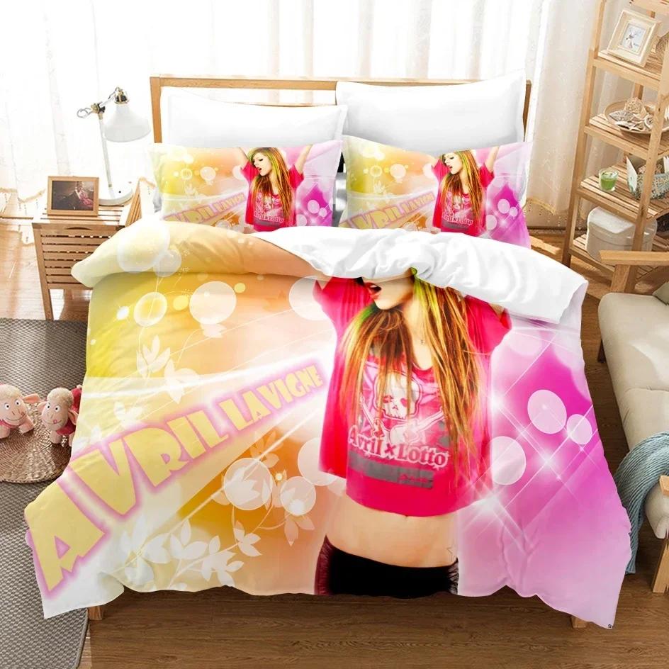 Luxury New 3D Print Avril Lavigne Bedding Set Single Twin Double Queen King Cal King Size Bed Linen Set