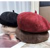Spring And Autumn Korean Retro Solid Color Beret Women Travel Check-In Po Commuter Warm Fashion All-Match Painter Newsboy Cap