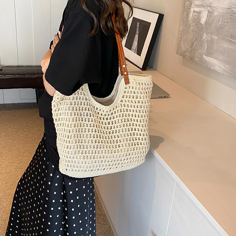 Beach Seaside Vacation Bag Women's Large Capacity Shoulder Bag New Versatile Fashion Shopper Handbag