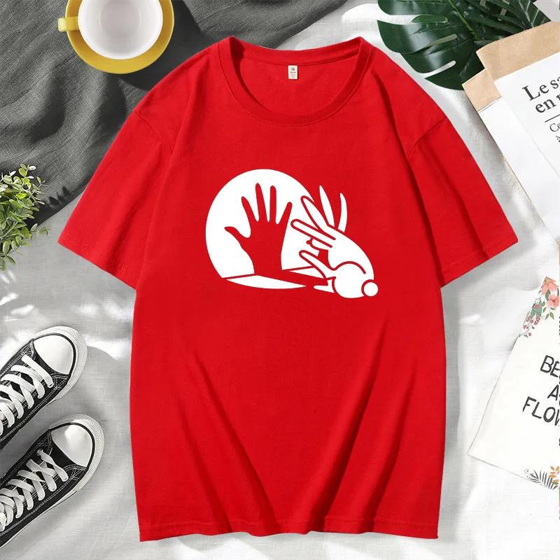 Lustiges Kaninchen-Shirt, Tier-Häschen-Liebhaber, Schattenspiel, Wortspiel, Geschenk, T-Shirt, Slim Fit, Tops, Shirts, vorherrschende Baumwolle, Herren-T-Shirt