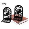 Hollow Metal Bookend 1 Pair Cat Bookends, Decorative Heavy Book Ends Stopper for Shelf, Non-Skid Black Home Office Desk