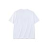 Anta Cartoon Letter Logo Print Round Neck Short Sleeve T-Shirt Unisex Tops Snow-White 972328114-1