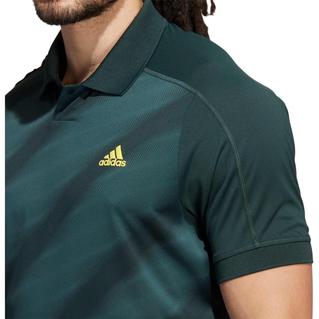Adidas Polo Shirts Men's Dark Green Stand Collar Moderate Other HF9040