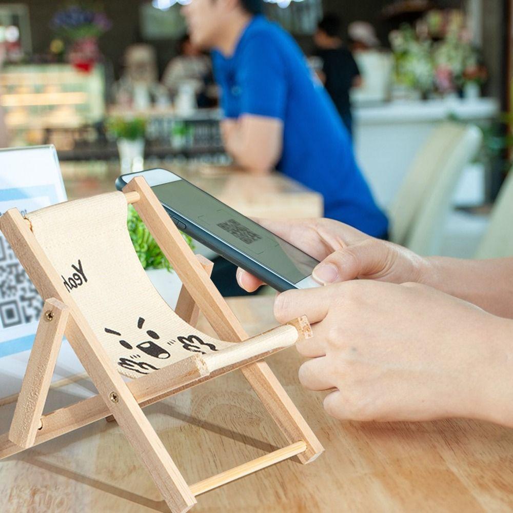 Stable Mobile Phone Holder Beach Chair Shape Mobile Phone Rack  Dormitory/Travel