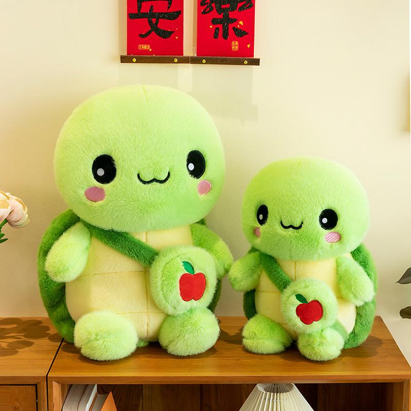 Plush Tortoise Toys Satchel Apple Fill Doll Cartoon Animals Xmas Gifts Toys