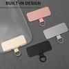 4PCS Universal Stainless Steel Phone Lanyard Patch Cards Sturdy Anti-Lost Metal Ultra Thin Replacement Part Lanyard Tether Tab