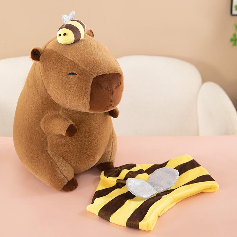 Kapibala Capybara Ugly Cute Doll Kapibala Car Office Air Conditioning Pillow Quilt Nap Blanket Two-in-One