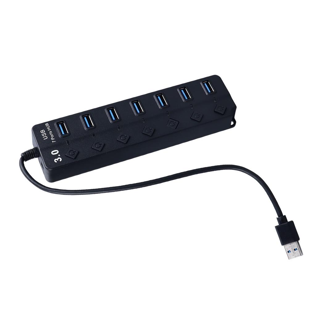 USB C Hub Independent Switch Compact 7 Port USB Data Hub Splitter for Laptop PC Mobile Devices
