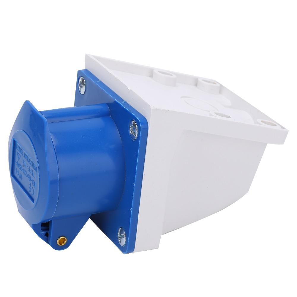 Priză Industrială 16A 220-250V Ștecher Industrial din Plastic Priză Monofazată Montată la Suprafață