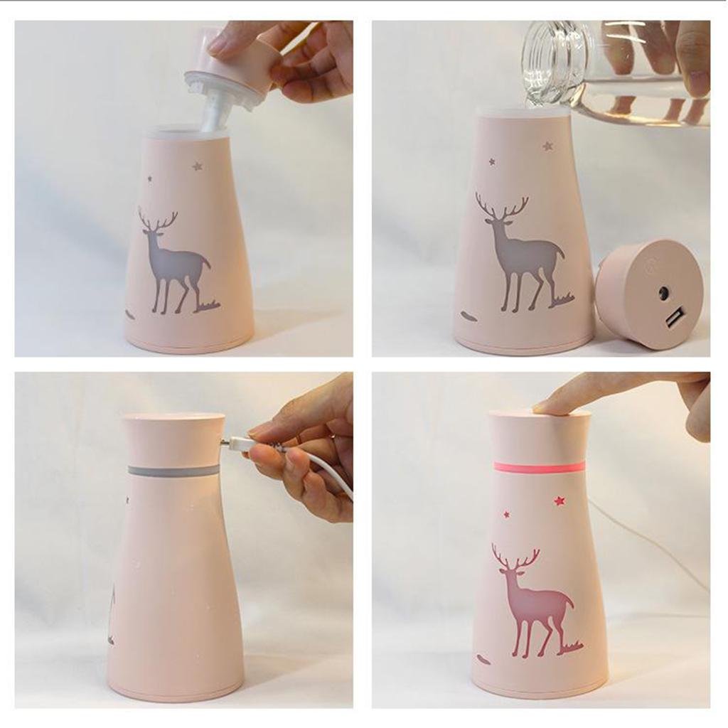 220ML Mini Portable Ultrasonic Air Humidifer Aroma Essential Oil Diffuser USB Mist Maker Humidifiers for Home