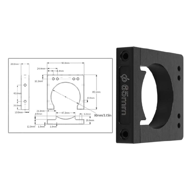 For Engraving Machine Dotbit CNC Spindle Clamp Fixture Holder 80mm 65mm 52mm