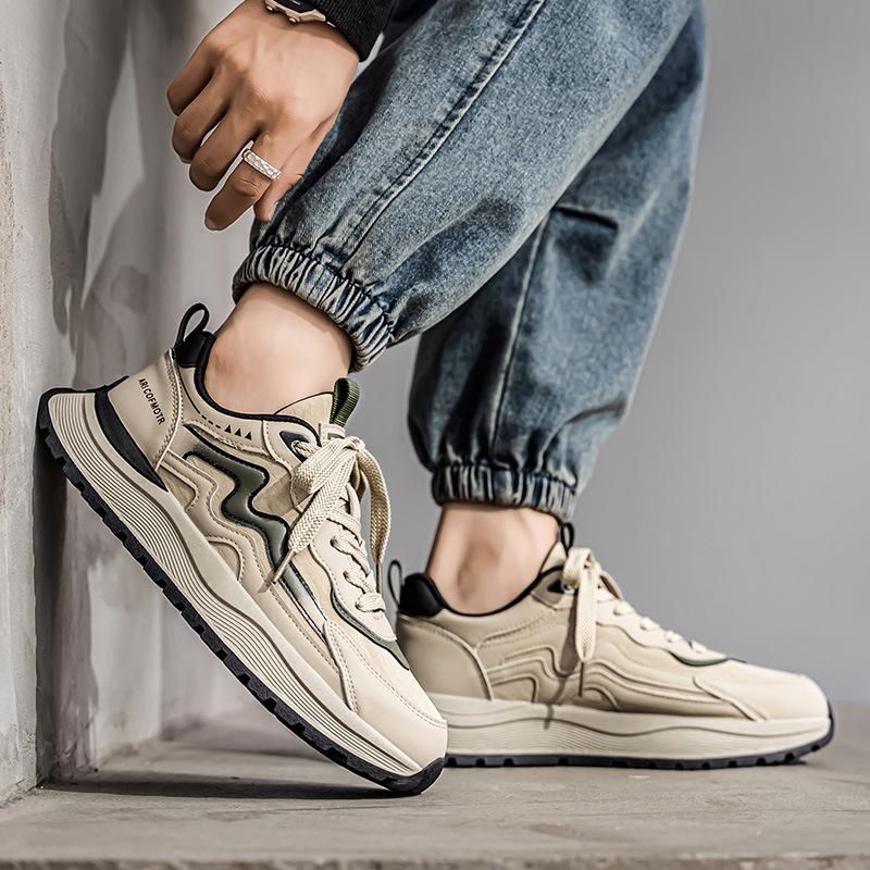 Autumn new outdoor waterproof casual sports shoes youth thick-soled wear-resistant dad shoes