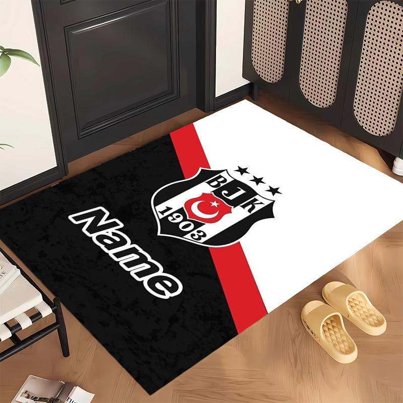 BJK FC (14) Personalized Name Office Carpet Stylish Decor for Living Room Bedroom Kitchen