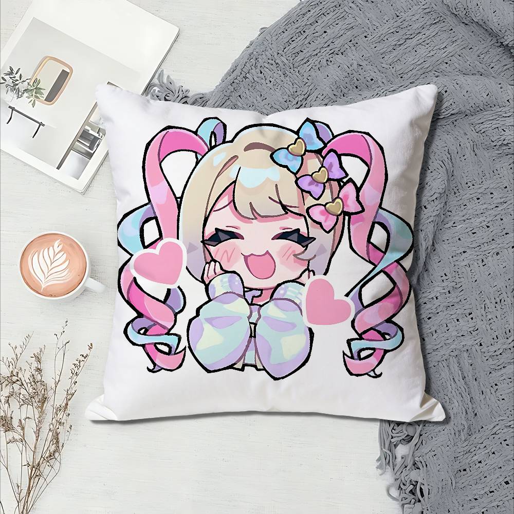 NNeedy Streamer OOverload Anime Celebrity Merchandise AllMatch Printed Pillow Case Sofa Car Office Room Decoration Protector
