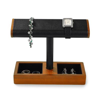 Oirlv Watch Stand, 2 Pieces, 4 Pieces, Wooden Display, Storage, Photography, Luxury, Stylish, Compatible with Eligible Bills SM19103 (Black)