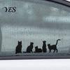 Personalized Car Decal Sticker, Waterproof PVC Self-adhesive Traceless Auto Decal, Five Cats Weatherproof Pattern Sticker for Fuel Tank Caps