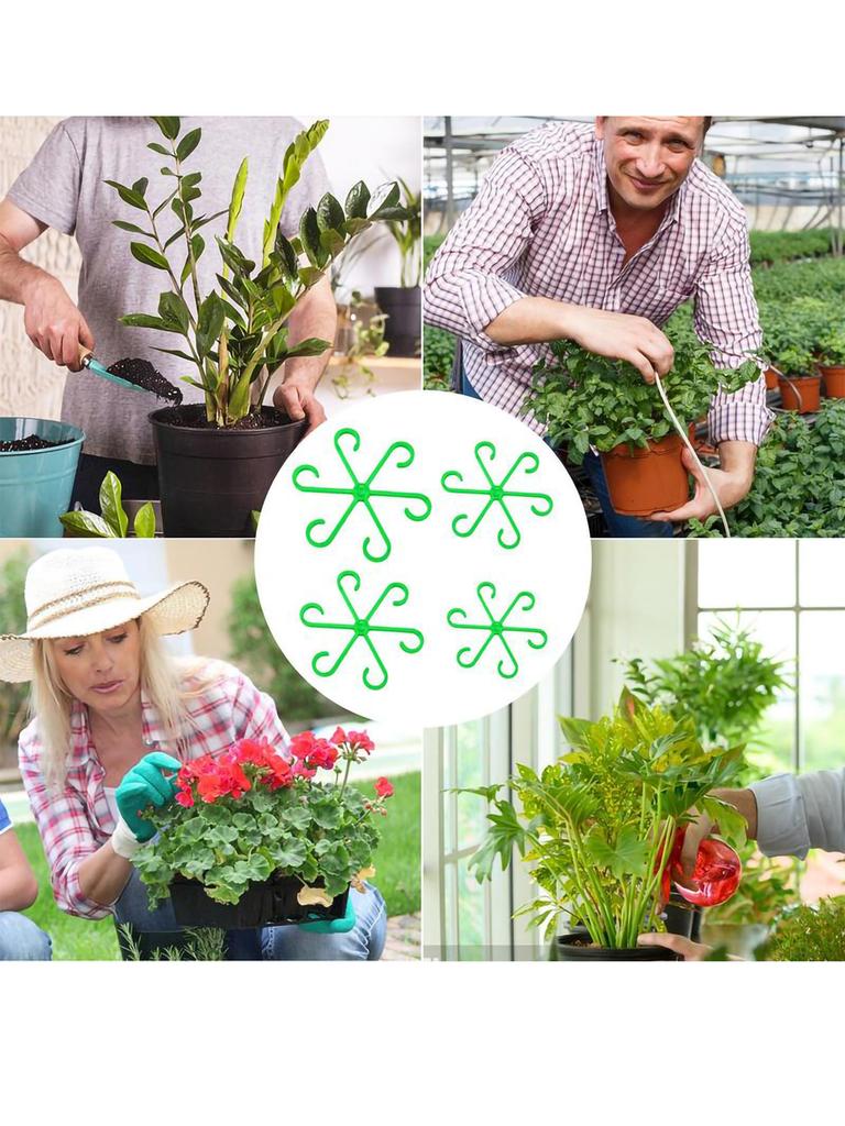 4PCS Reusable Plant Stem Folding Frame Garden Tools No Stake Trellis Plant Stem Support Support Branches Stem Organizer