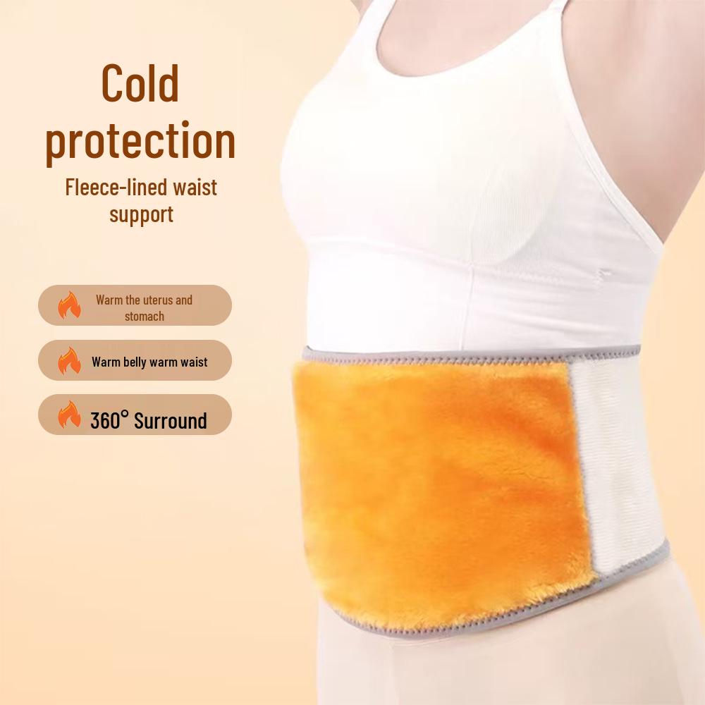 Bamboo Charcoal Velvet Waist Support Belt - Warmth and Cold Protection for Abdomen