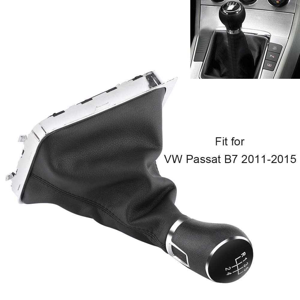 5 Speed Car Gear Shift Knob Gearstick Gaiter Boot Kit For  Passat B7 2011 2015