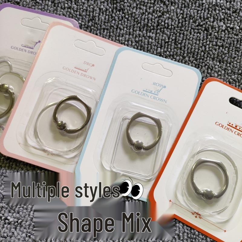 Trendy Rotating Acrylic Phone Ring Holder Stand - Colorful, Lazy Design for Men & Women