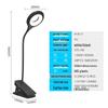 Clip-on Desk Lamp with Long Battery Life, Eye Protection, Dual Charging Options, and Bedside Use