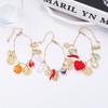 Trend light luxury high-end design sense multi-layer stacking alloy sunflower geometric pearl pendant women's bracelet