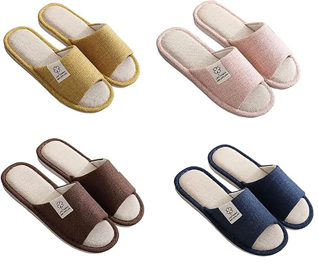 CHFUDUO Cute Nordic Style House Set of for and Stylish Indoor for Rooms and and Winter Japanese Shoe Slippers, 4, Guests, Women's Men's, Washable,