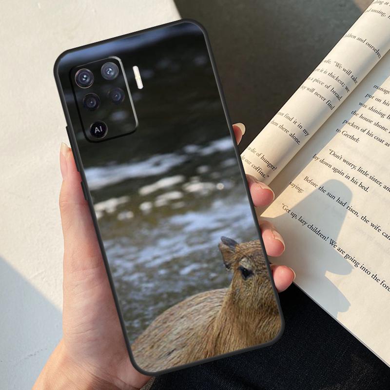 Capybara Animal Case For Oppo A54 A74 A94 A17 A57 A77 A76 A16 A96 A18 A60 A80 A40 A38 A58 A78 A98 A15 A5 Pro