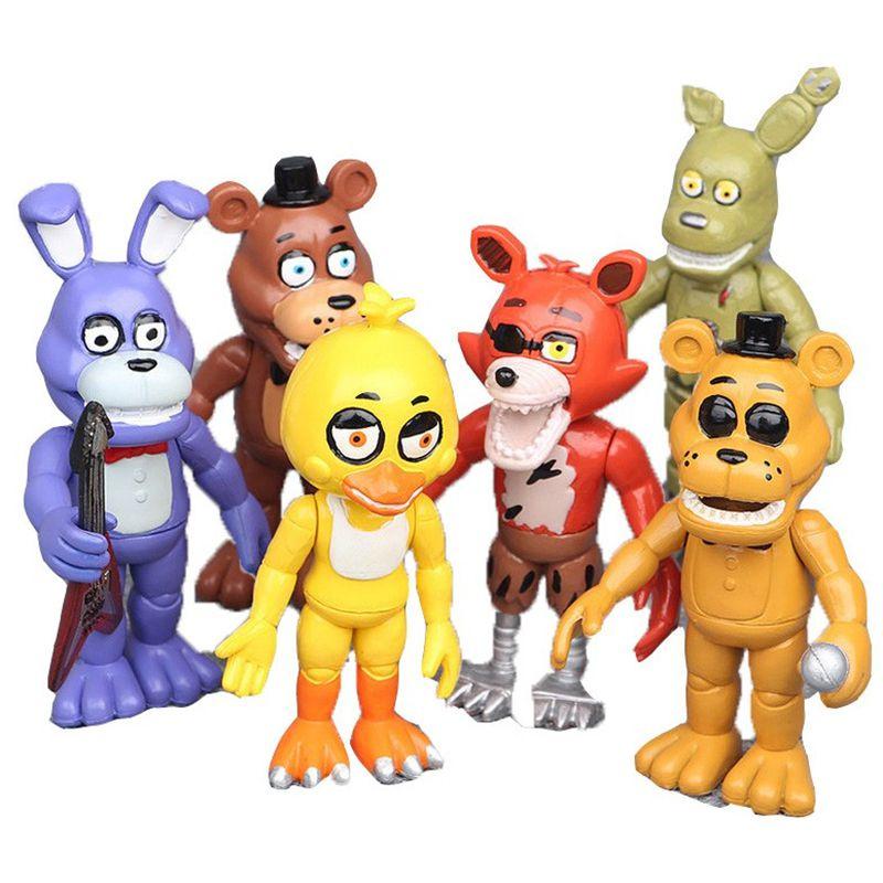 Five Fnaf 6pcs Nights At Freddys Action Figures Mini Figurines Gift Fans