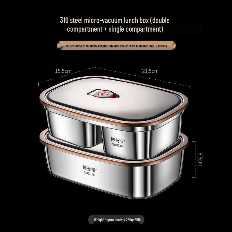Cmaos Portable 4-Layer 316 Stainless Steel Lunch Box Set