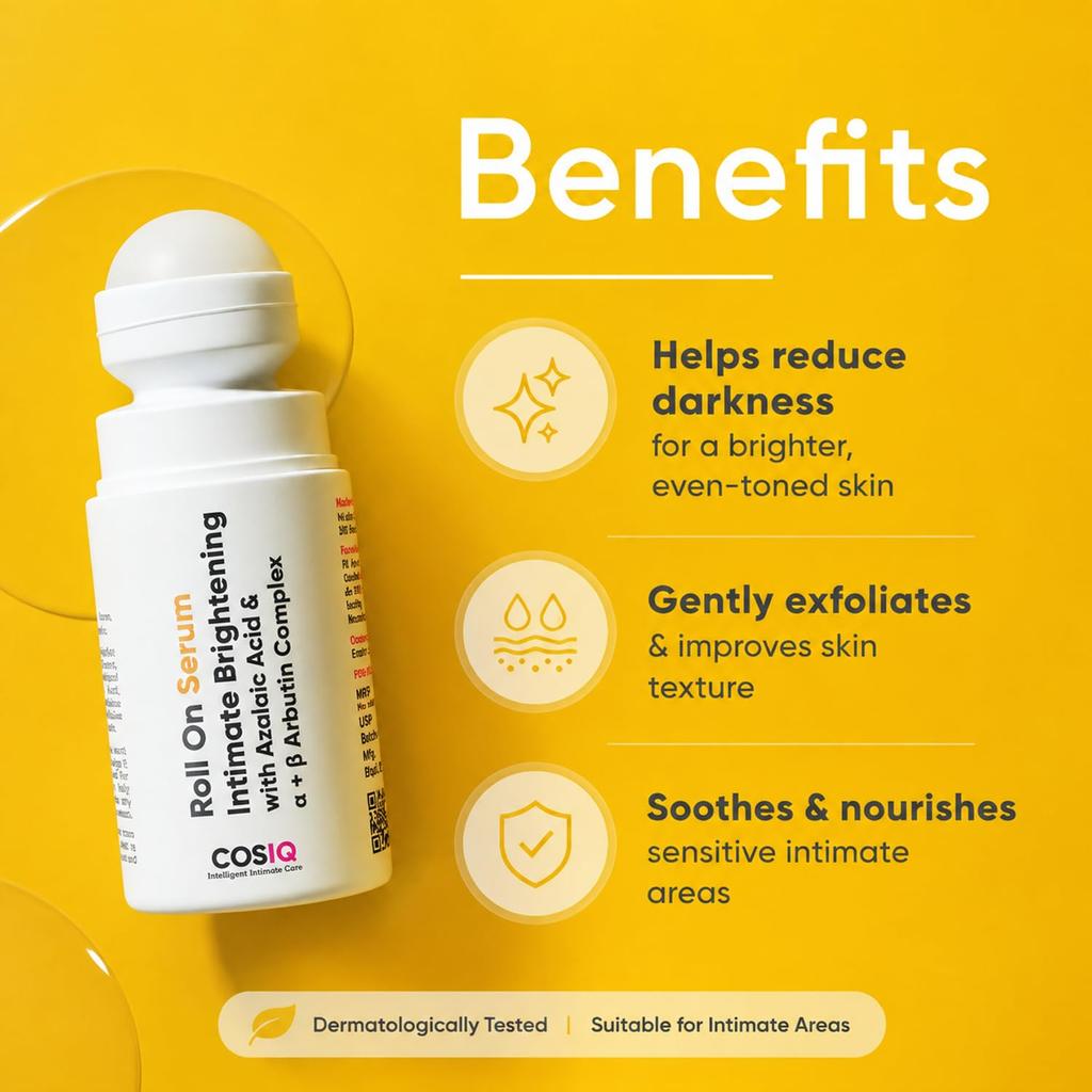Cos-IQ Pack of 2, Intimate Brightening Roll-On Serum, 40ml