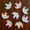 Hand-painted Ceramic Bird Buttons - Clothing Accessories and DIY Ornaments