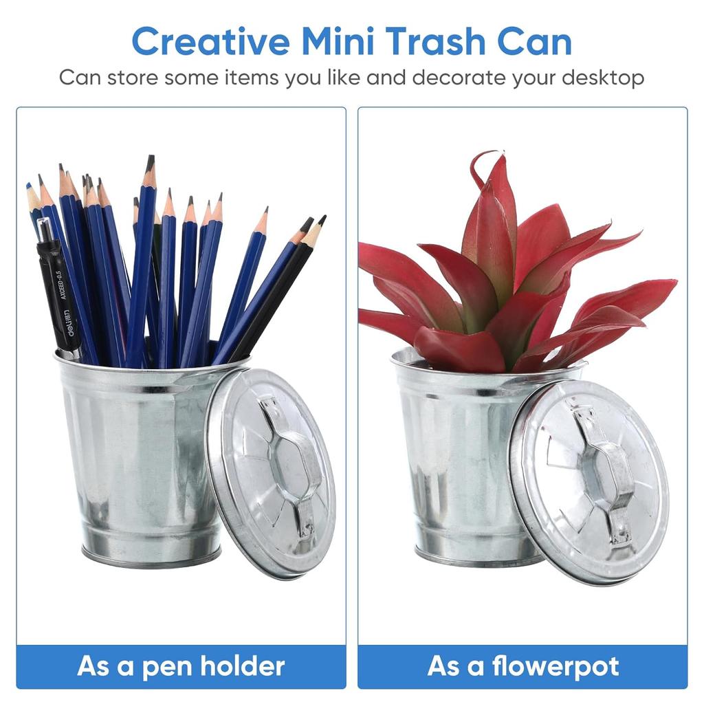 1pc Mini Trash Can Office Desktop Garbage Bin Small Trash Can Dog Poop Trash Can for Outdoors Bathroom Rubbish Can Bedroom Garbage Can Car Trash Can