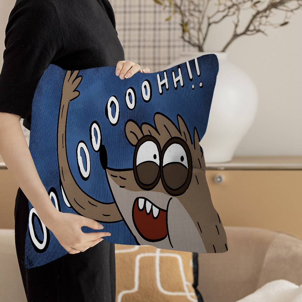 Cartoon R-Regular Show Pillow Cover for Bedroom Room and Living Room Sofa Decorative Cushion Cover