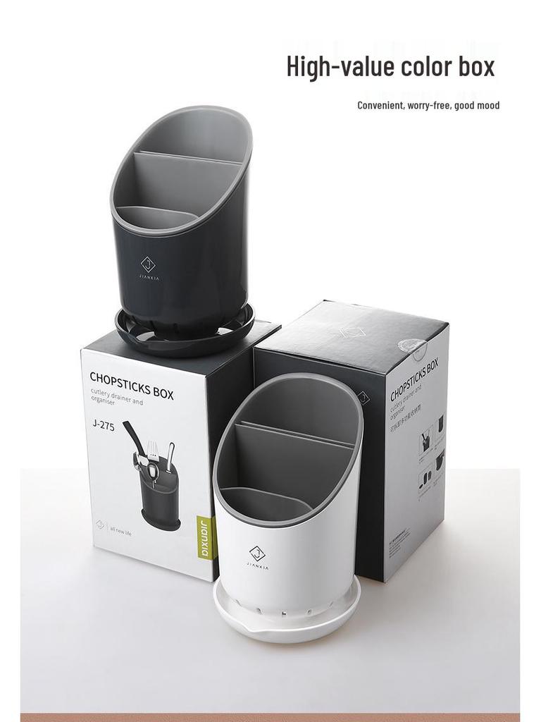 Multifunctional Kitchen Chopstick and Cutlery Holder with Drainer