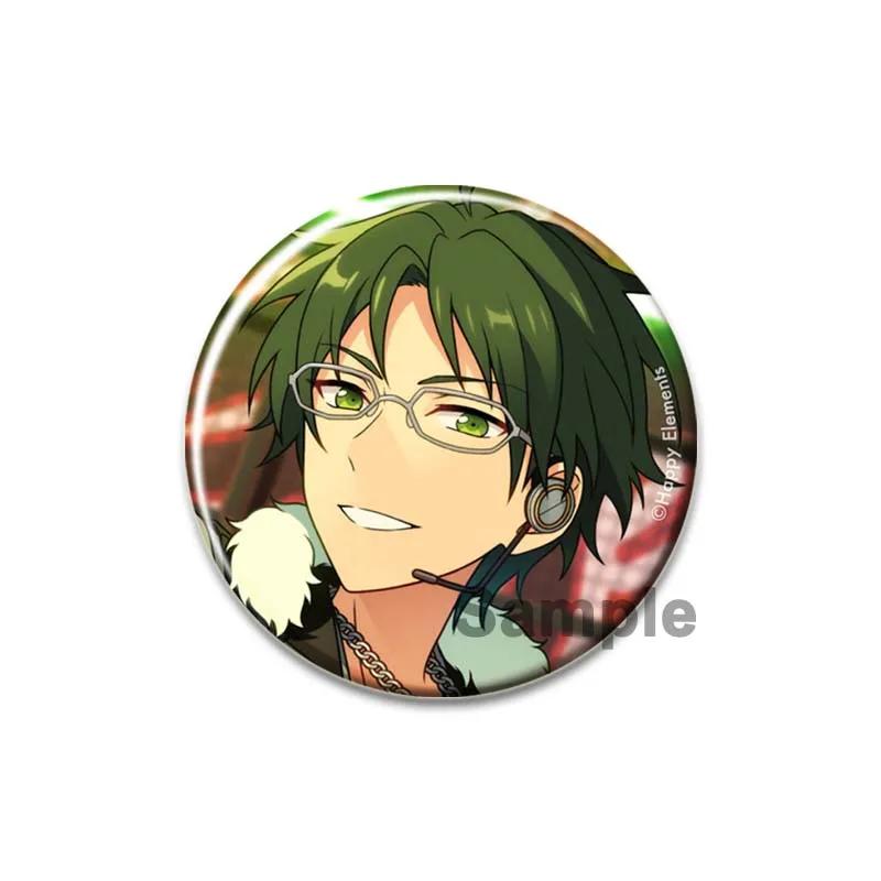 32/44/58mm Ensemble Stars Idol Brooch Round Cartoon Cosplay Badge Akehoshi Yuuki Fushimi Narukami Lapel Pins for Backpack Gift Accessory