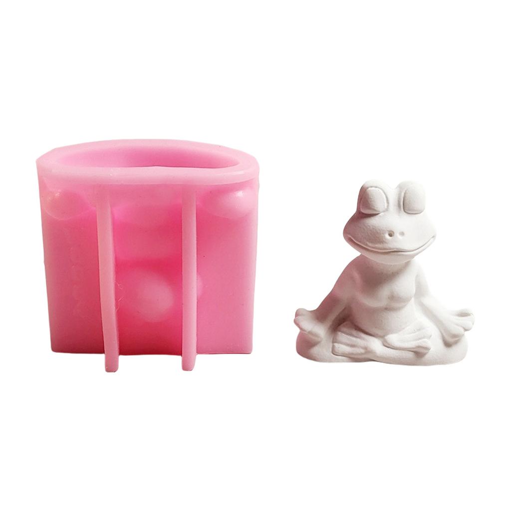 Yoga Frog Candle Mold Animal Silicone Molds Resin Casting Molds Craft Supplies for Candle Making Home Decoration