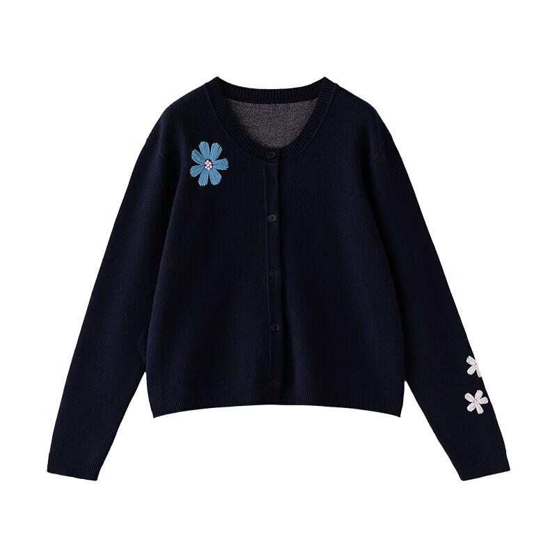 ChuYu Embroidered Floral Knit Cardigan