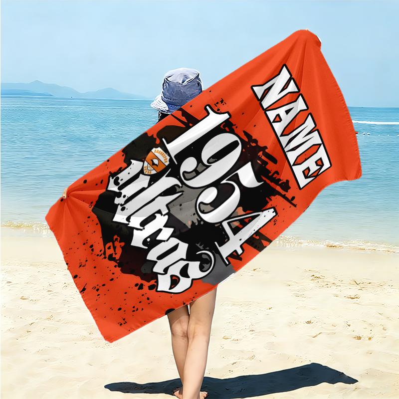Personalized "Flamengo Fan Gear" Beach Towel Microfiber Beach Towel Thin Absorbent for Beach Swimming Yoga Bath Sports. 0910181