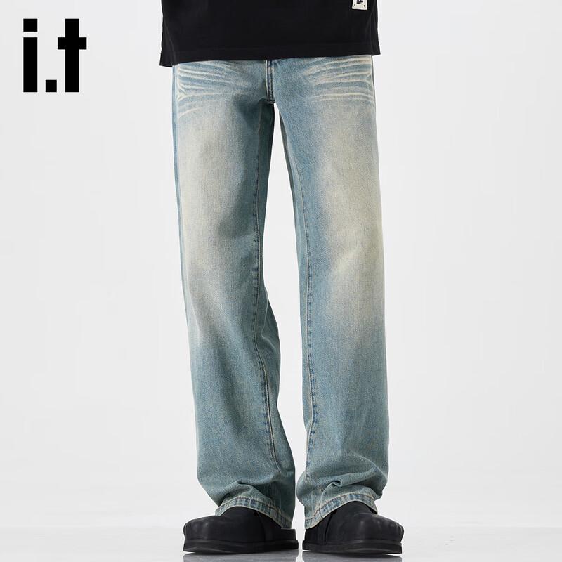 

izzue it Мужские джинсы в стиле ретро, свободного прямого кроя 38